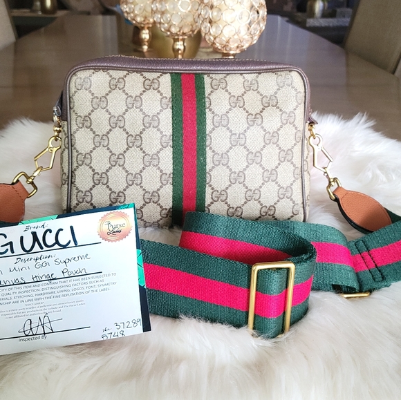 Gucci Handbags - 100% Authentic Gucci Vintage web sherry line crossbody bag